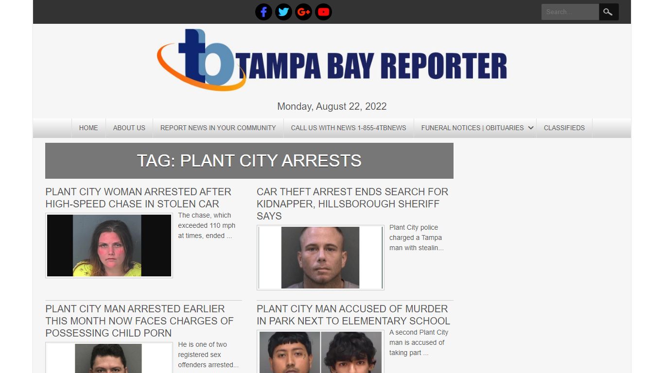 Plant City Arrests | Tampa Bay Reporter