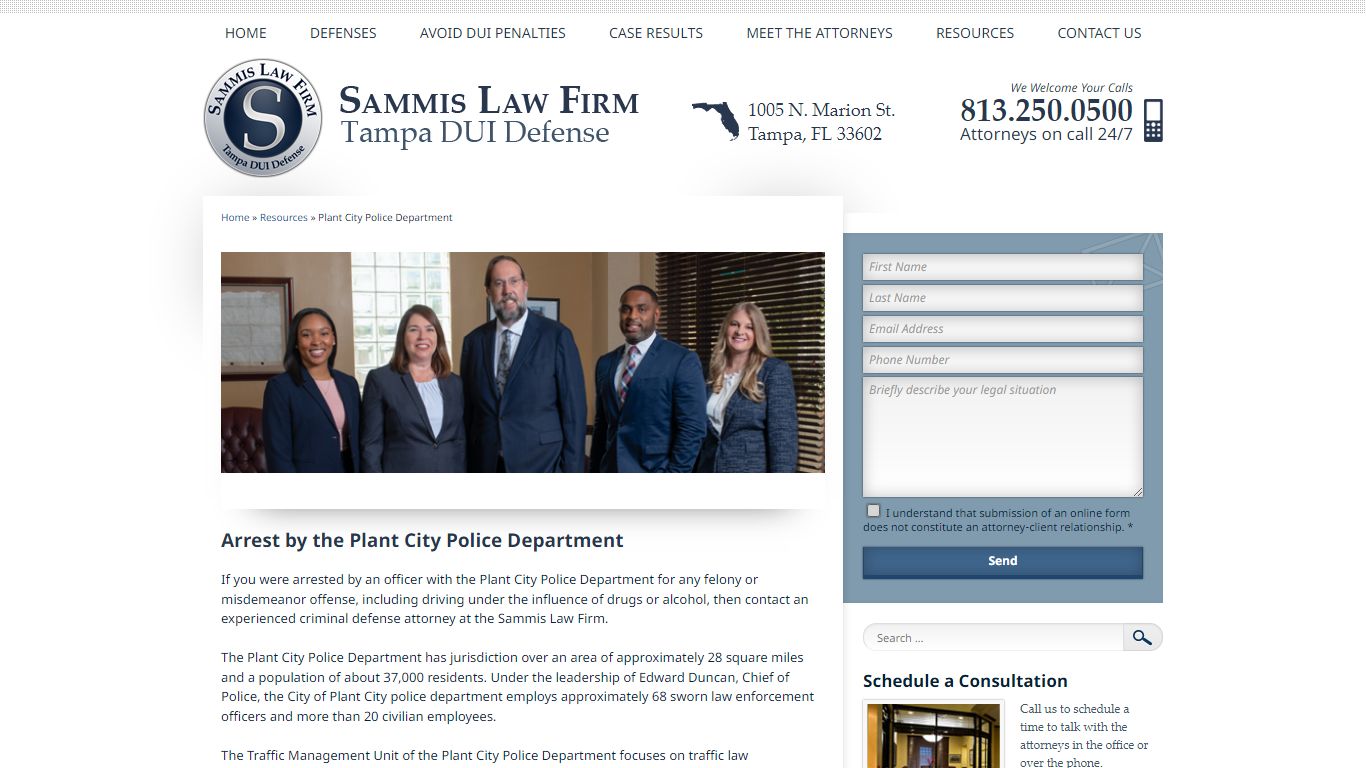 Arrests by the Plant City Police Department - Sammis Law Firm
